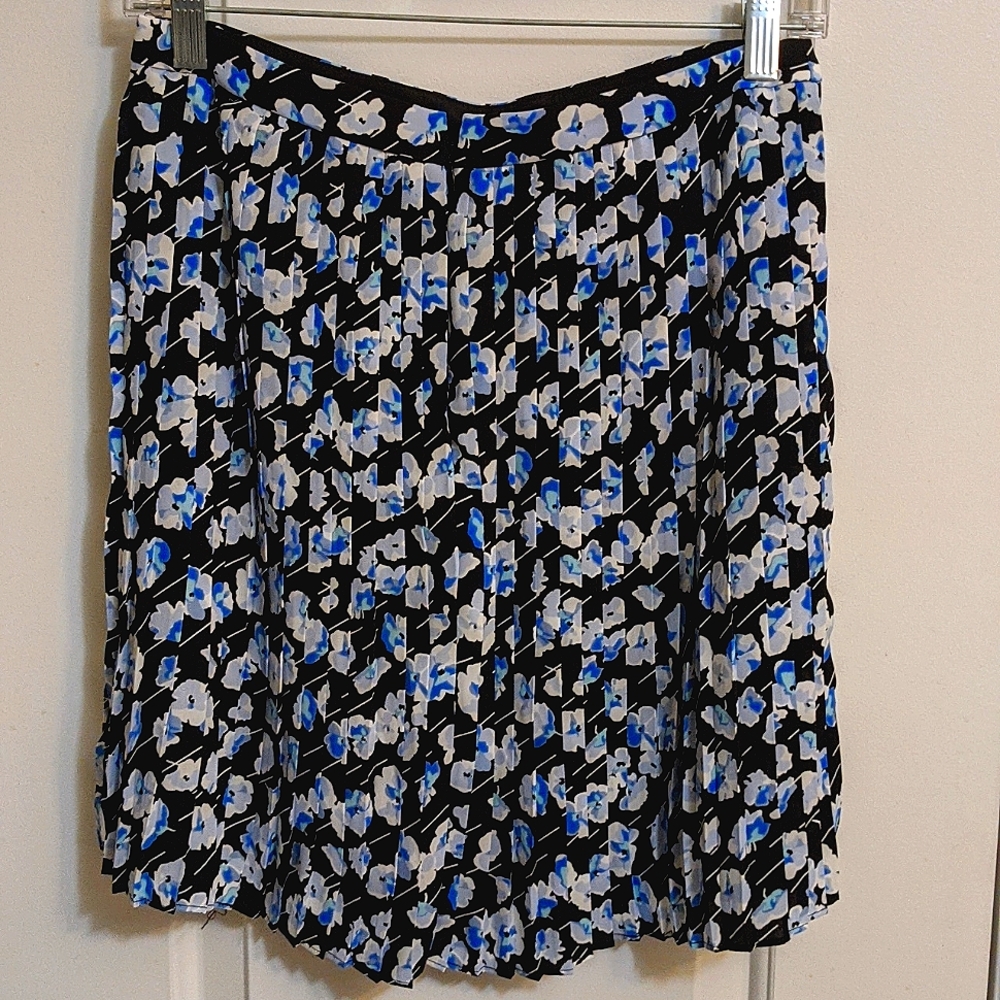 J Crew Floral Pleated Skirt
